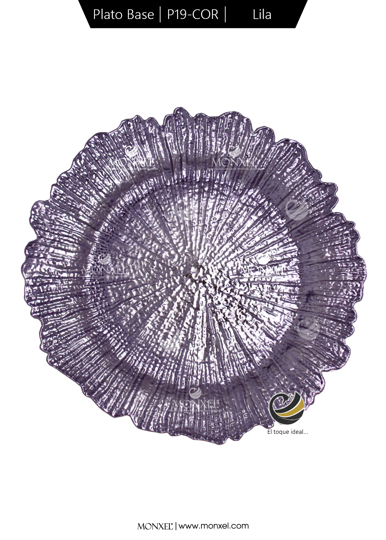 Plato Base P19-COR Lila 33 cm. (Polipropileno)