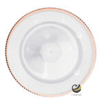 Plato Base P250-FIL Rosa Oro 33 cm. (Acrílico)