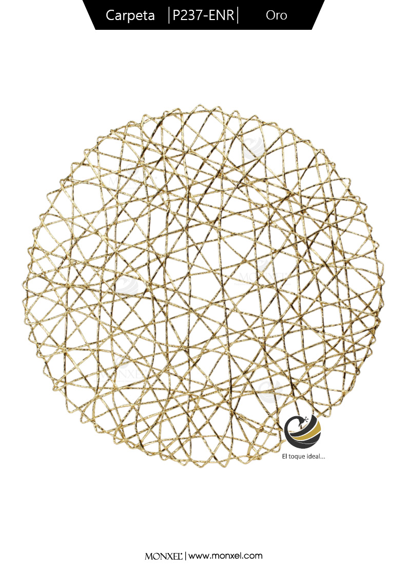 Carpeta (Plato Base) P237-ENR Oro 38 cm. (PVC)