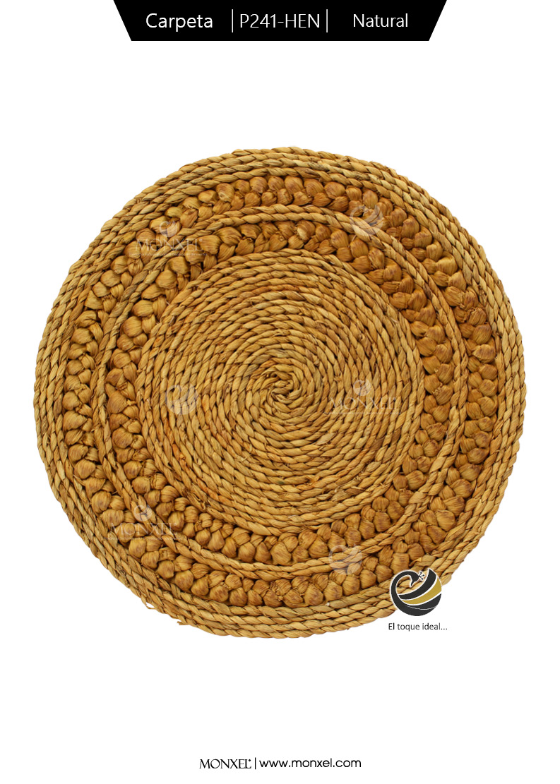 Carpeta (Plato Base) P241-HEN Natural 37 cm. (Hojas de Maíz)