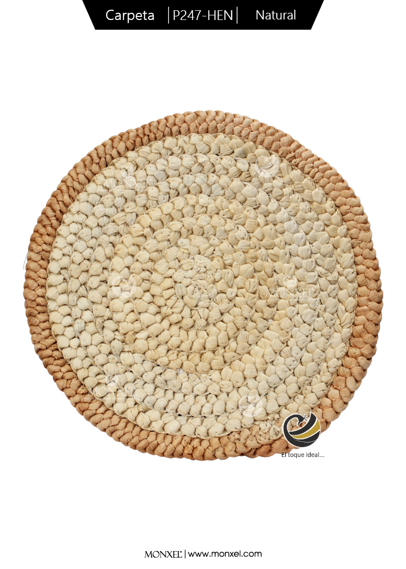 Carpeta (Plato Base) P247-HEN Natural 37 cm. (Hojas de Maíz)