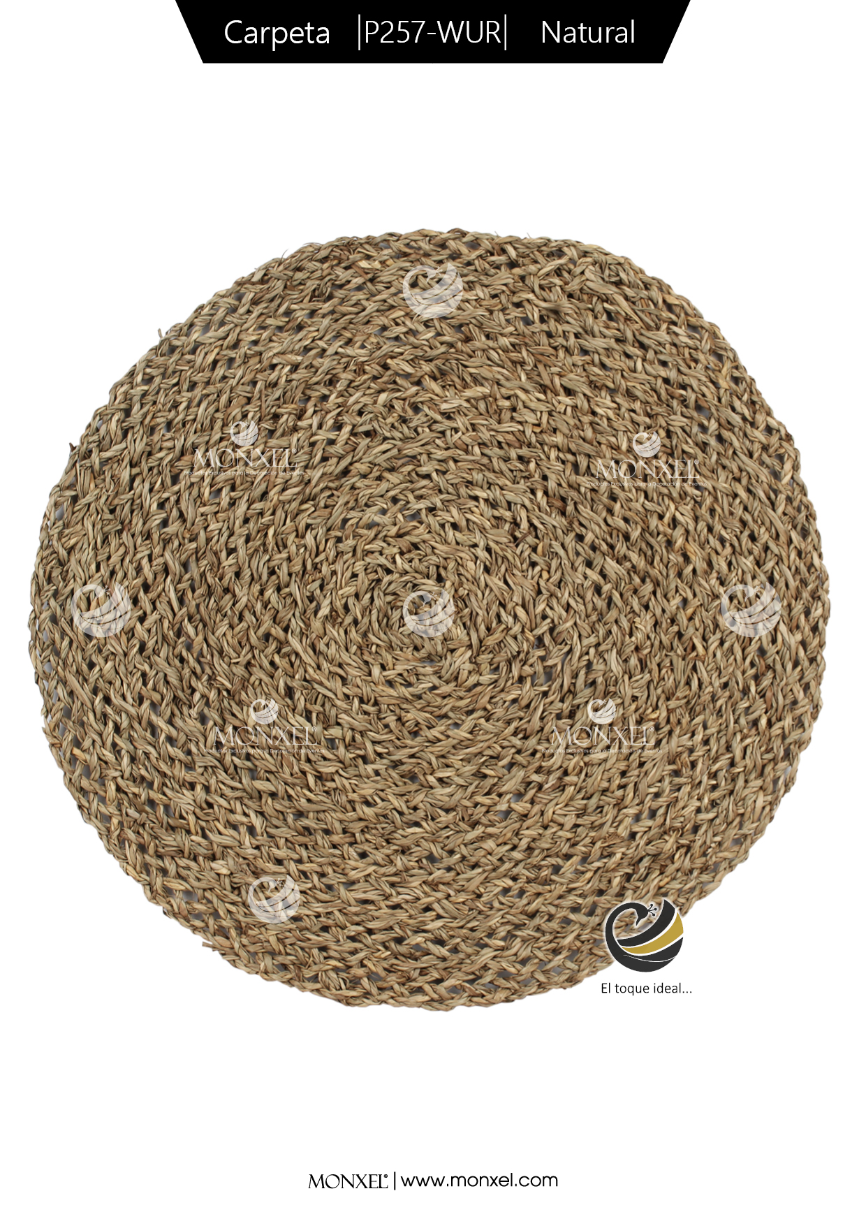 Carpeta (Plato Base) P257-WUR Natural 36 cm. (Algas Marinas)
