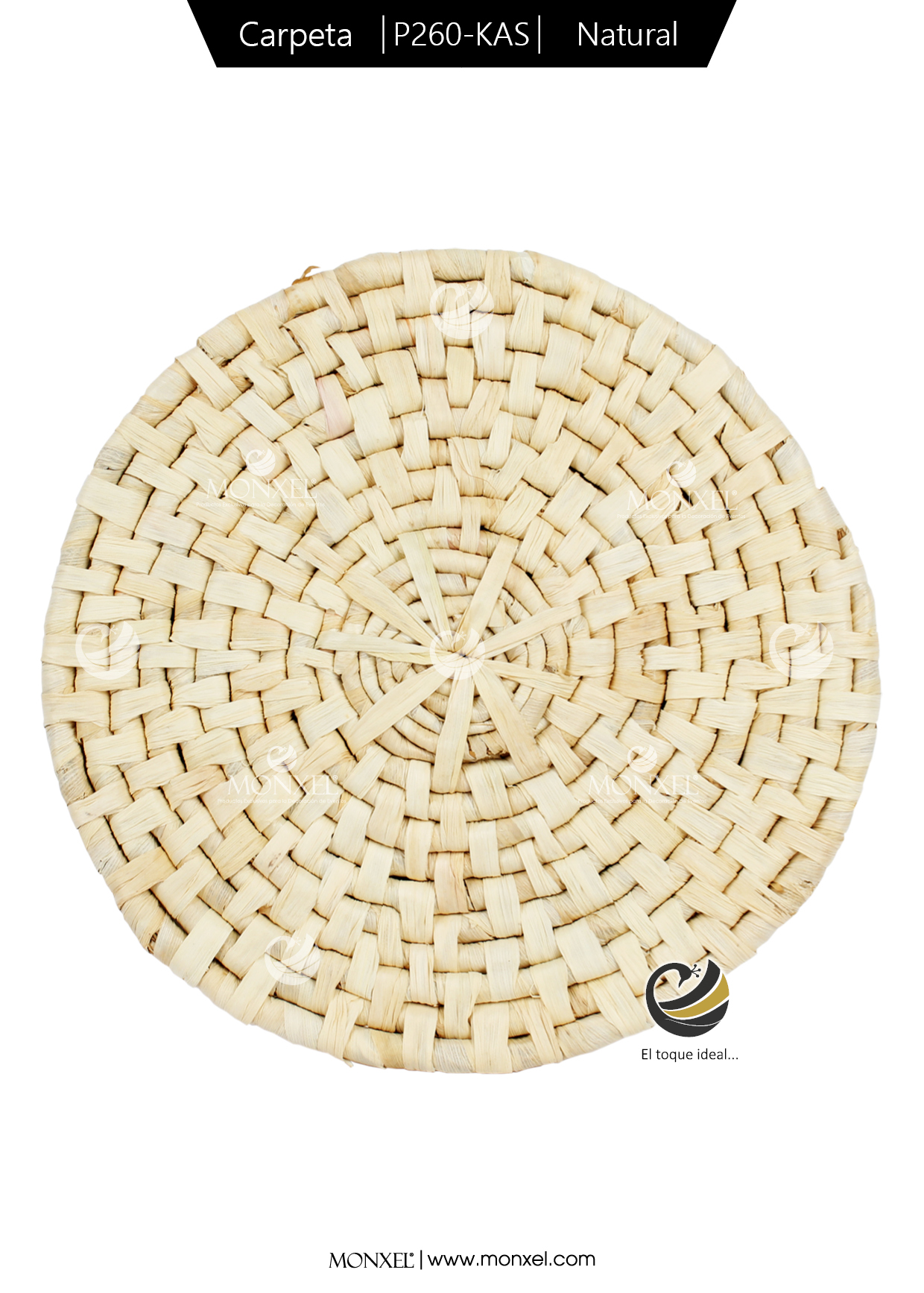 Carpeta (Plato Base) P260-KAS Natural 34 cm. (Jacinto de Agua)
