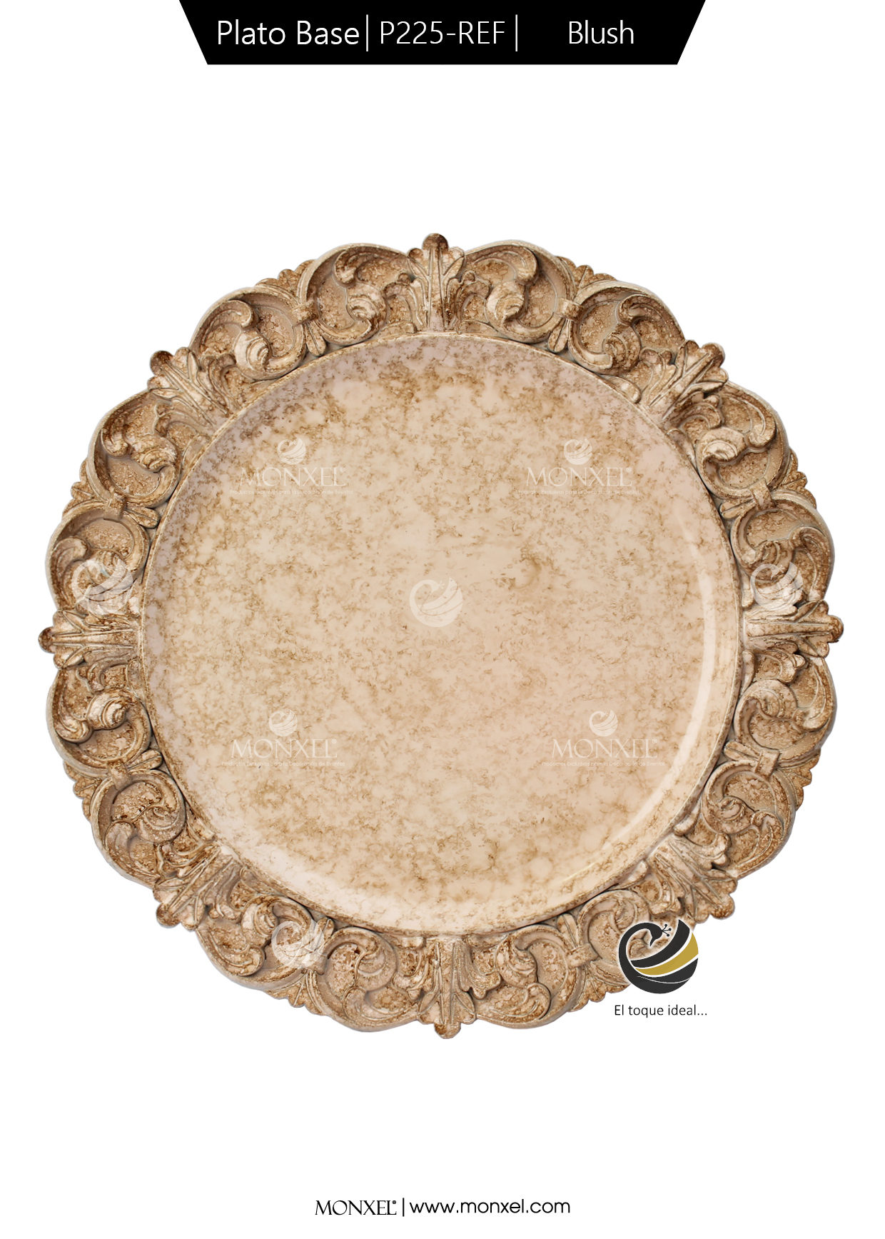 Plato Base P225-REF Blush 35 cm. (Polipropileno)