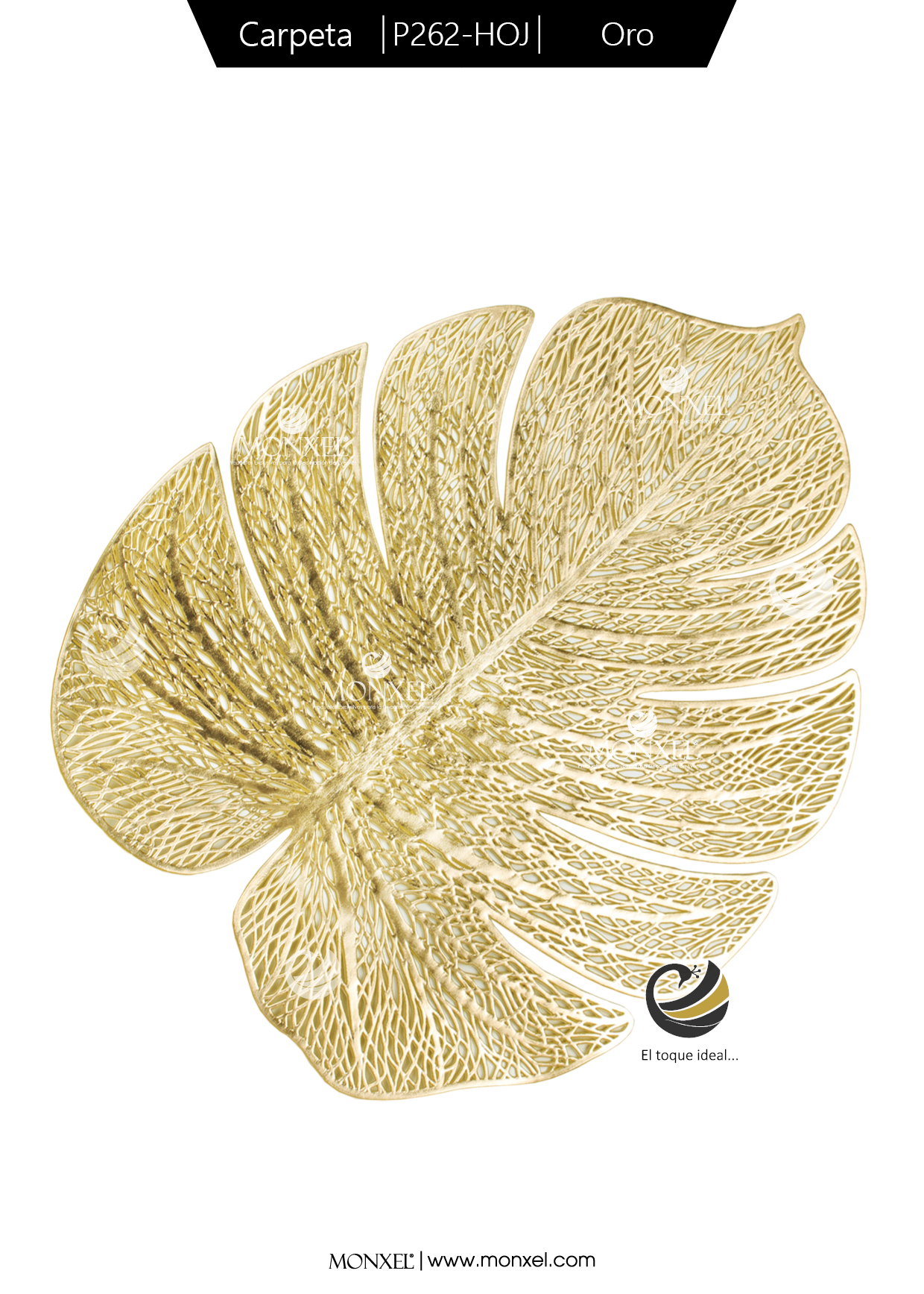 Carpeta (Plato Base) P262-HOJ Oro 32*39 cm. (PVC)