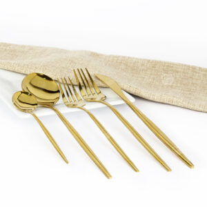 Cubiertos C30-XIA Oro Set 5pz (Acero Inoxidable)