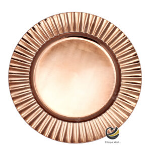 Plato Base P01-OLA Rosa Oro 33 cm. (Polipropileno)
