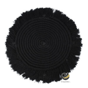 Carpeta (Plato Base) P264-HAN Negro 34 cm. (Macramé)