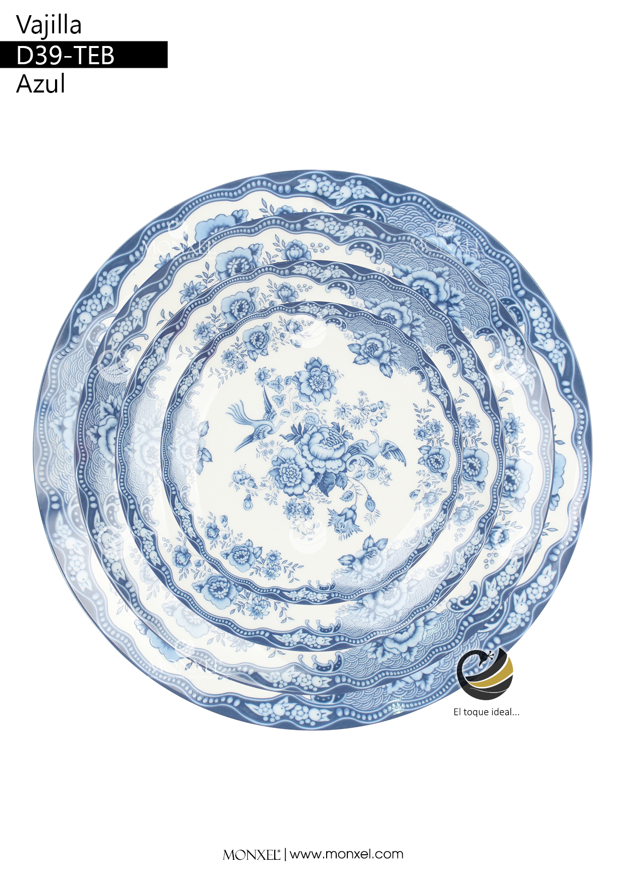 Vajilla D39-TEB Azul (Porcelana)