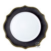 Plato Base P279-FLO Bco/Negro 33 cm. (Polipropileno)