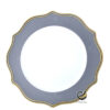 Plato Base P279-FLO Plata 33 cm. (Polipropileno