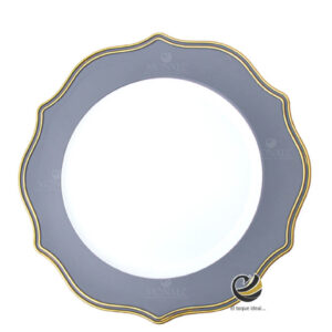 Plato Base P279-FLO Plata 33 cm. (Polipropileno