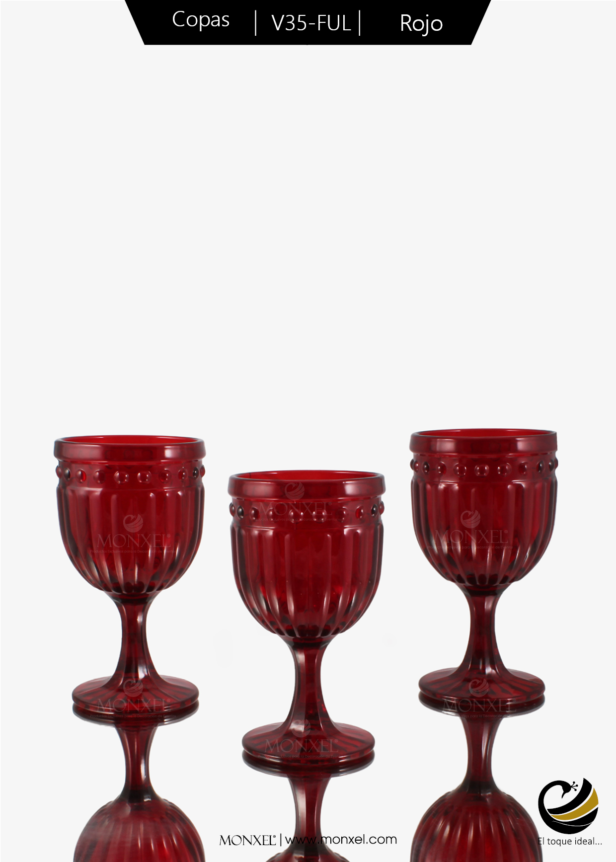 Copas V35-FUL Rojo (material Cristal)