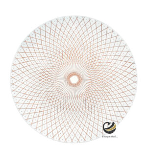 Plato Base P270 GEO Blanco Oro Monxel Plato Base P270 GEO Blanco Oro Monxel