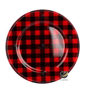 Plato Base P280-PIC Rojo/Negro 33 cm. (Polipropileno)