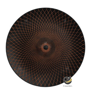 Plato Base P270-GEO Negro/Oro 33 cm. (Polipropileno)