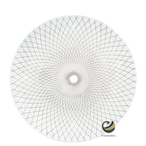 PRODUCTO Plato Base P270 GEO Blanco Plata Monxel PRODUCTO Plato Base P270 GEO Blanco Plata Monxel