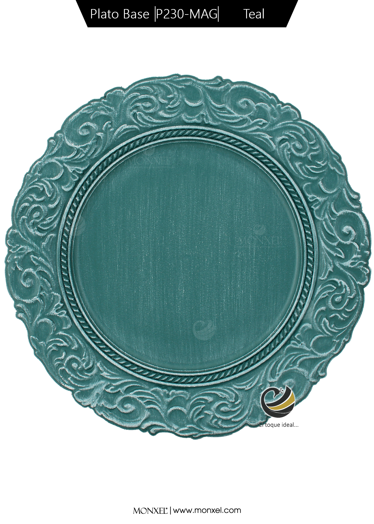 Plato Base P230-MAG Teal 36 cm. (Polipropileno)