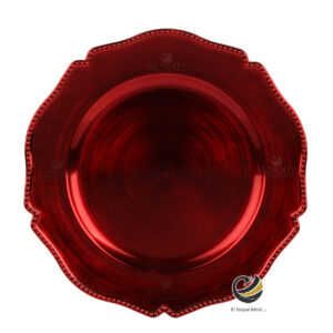 Plato Base P275-FLO Rojo 33 cm. (Polipropileno)