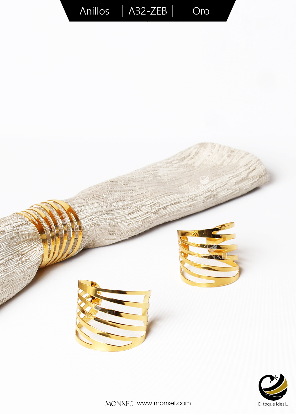 Anillos A32-ZEB Oro (Acero Inoxidable)
