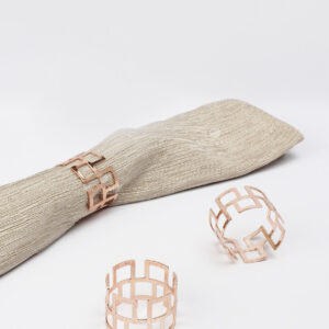 Anillos A38-CUA Rosa Oro (Acero Inoxidable)