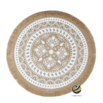 Carpeta (Plato Base) P284-MAN Champagne/Blanco 35 cm. (Lino/Yute)