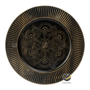 Plato Base P235-GAF Negro/Oro 33 cm. (Polipropileno)