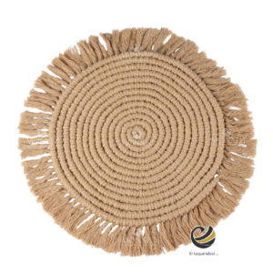 Carpeta (Plato Base) P264-HAN Champagne 34 cm. (Macramé)