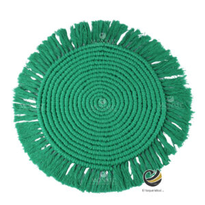 Carpeta (Plato Base) P264-HAN Esmeralda 34 cm. (Macramé)