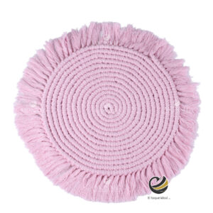 Carpeta (Plato Base) P264-HAN Rosa baby 34 cm. (Macramé)