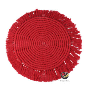 Carpeta (Plato Base) P264-HAN Rojo 34 cm. (Macramé)