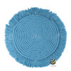 Carpeta (Plato Base) P264-HAN Turquesa 34 cm. (Macramé)