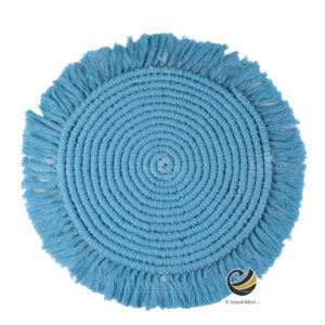 Carpeta (Plato Base) P264-HAN Turquesa 34 cm. (Macramé)