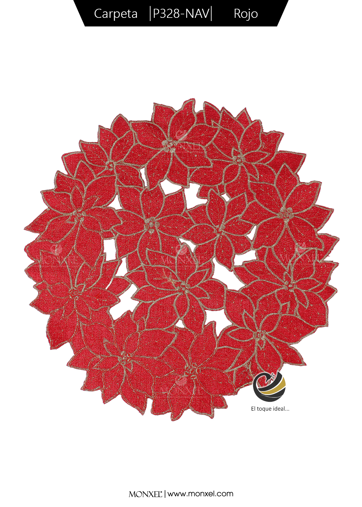 Carpeta (Plato Base) P328-NAV Rojo 37 cm. (Poliéster)