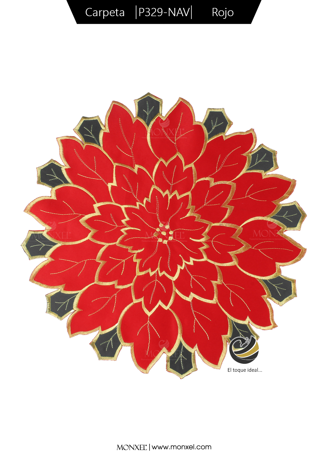 Carpeta (Plato Base) P329-NAV Rojo 39 cm. (Poliéster)