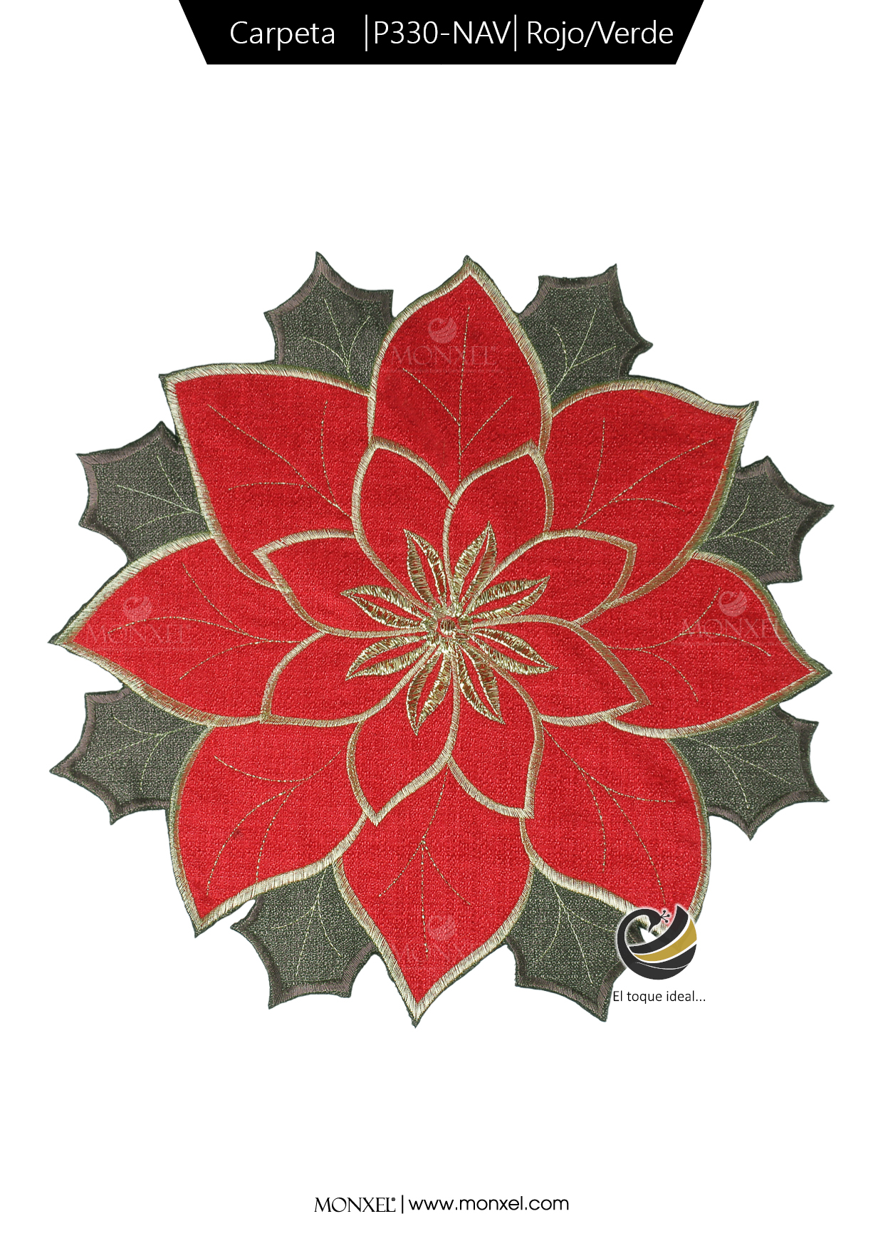Carpeta (Plato Base) P330-NAV Rojo 38 cm. (Poliéster)