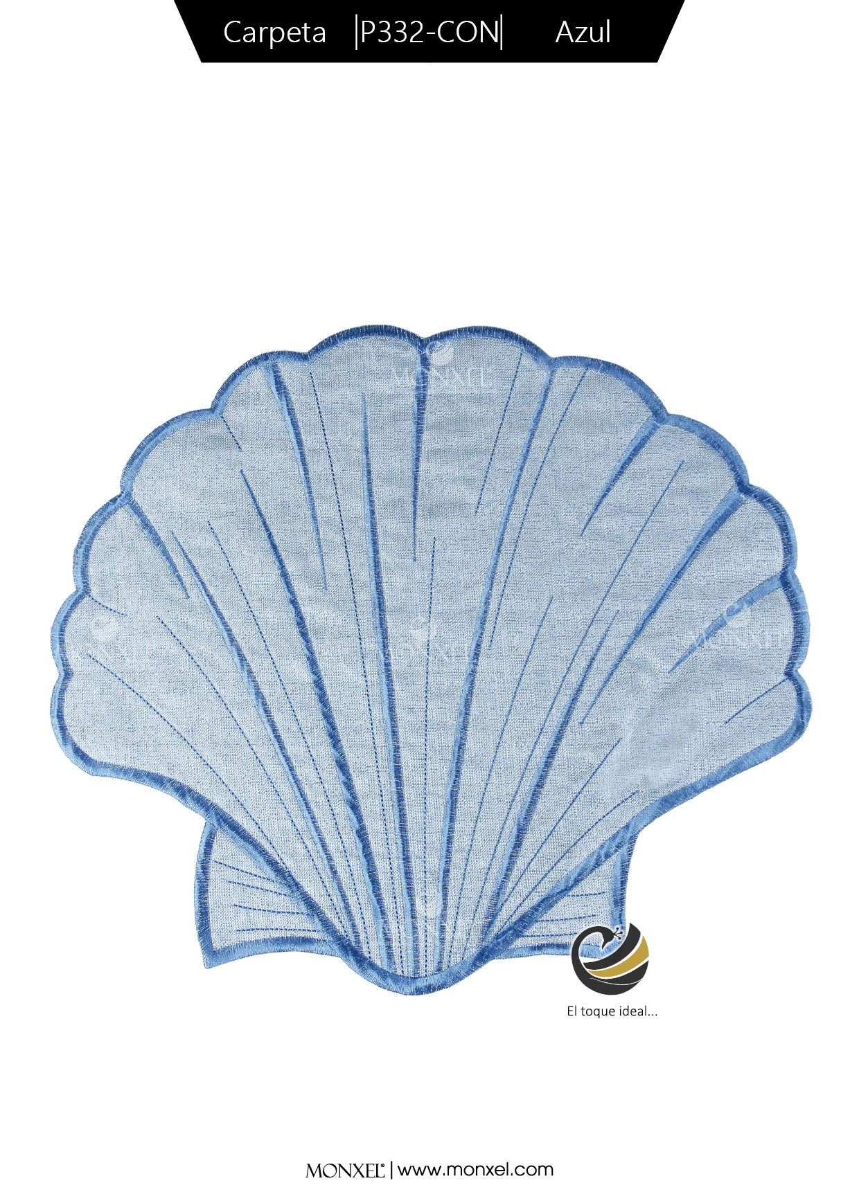 Carpeta (Plato Base) P332-CON Azul 38 cm. (Poliéster)