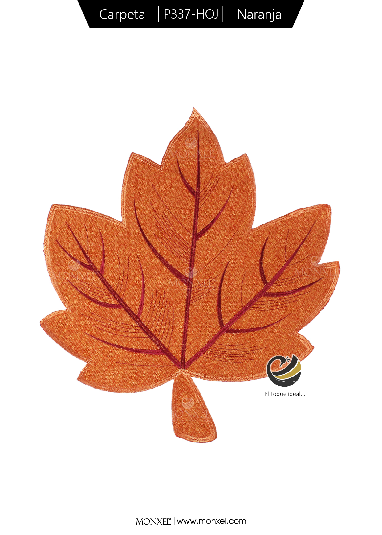 Carpeta (Plato Base) P337-HOJ Naranja 39 cm. (Poliéster)