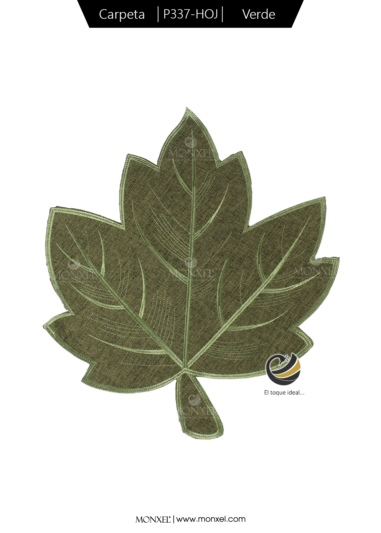 Carpeta (Plato Base) P337-HOJ Verde 39 cm. (Poliéster)