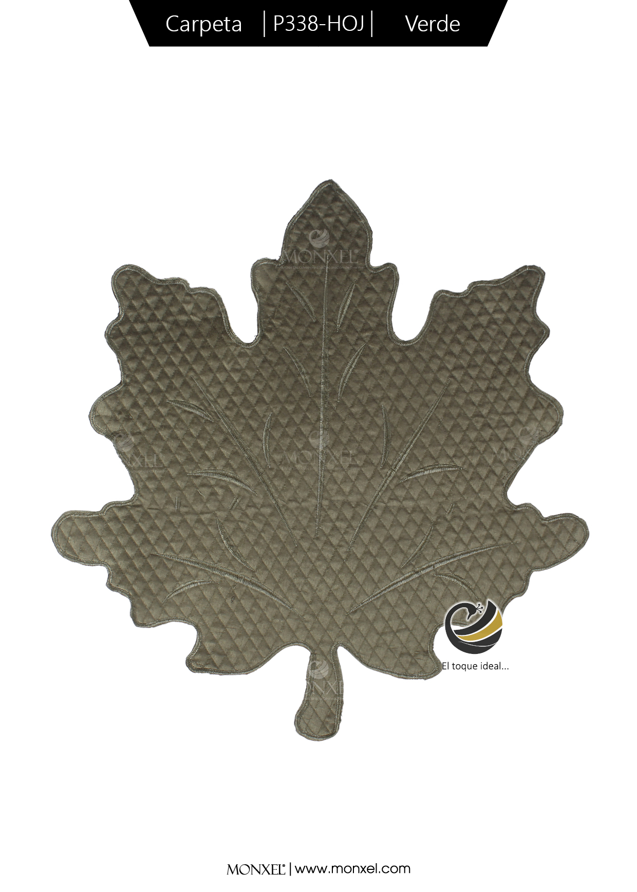 Carpeta (Plato Base) P338-HOJ Verde 43 cm. (Poliéster)