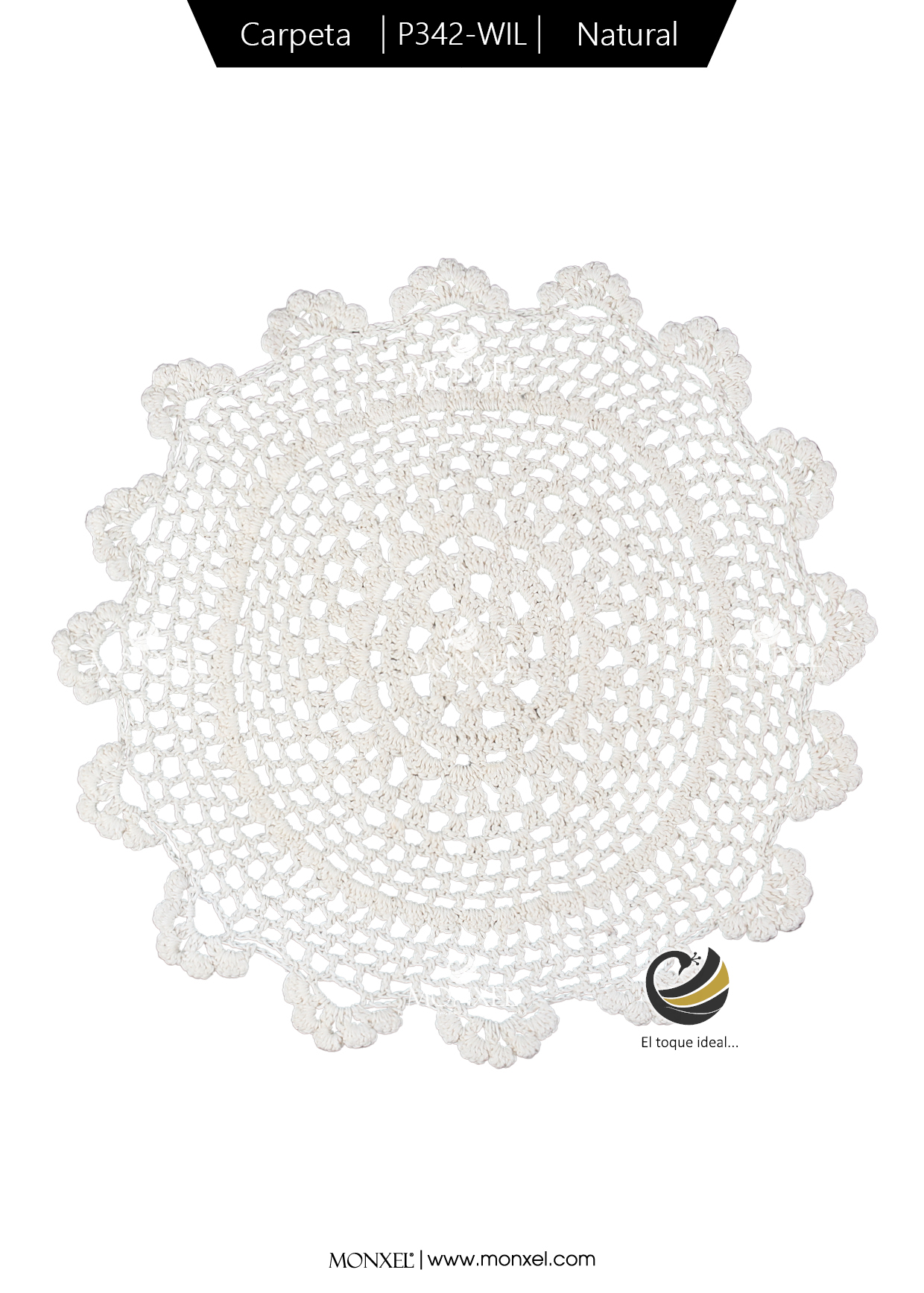 Carpeta (Plato Base) P342-WIL Natural 38 cm. (Algodón)