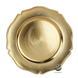 Plato Base P275-FLO Oro 33 cm. (Polipropileno)