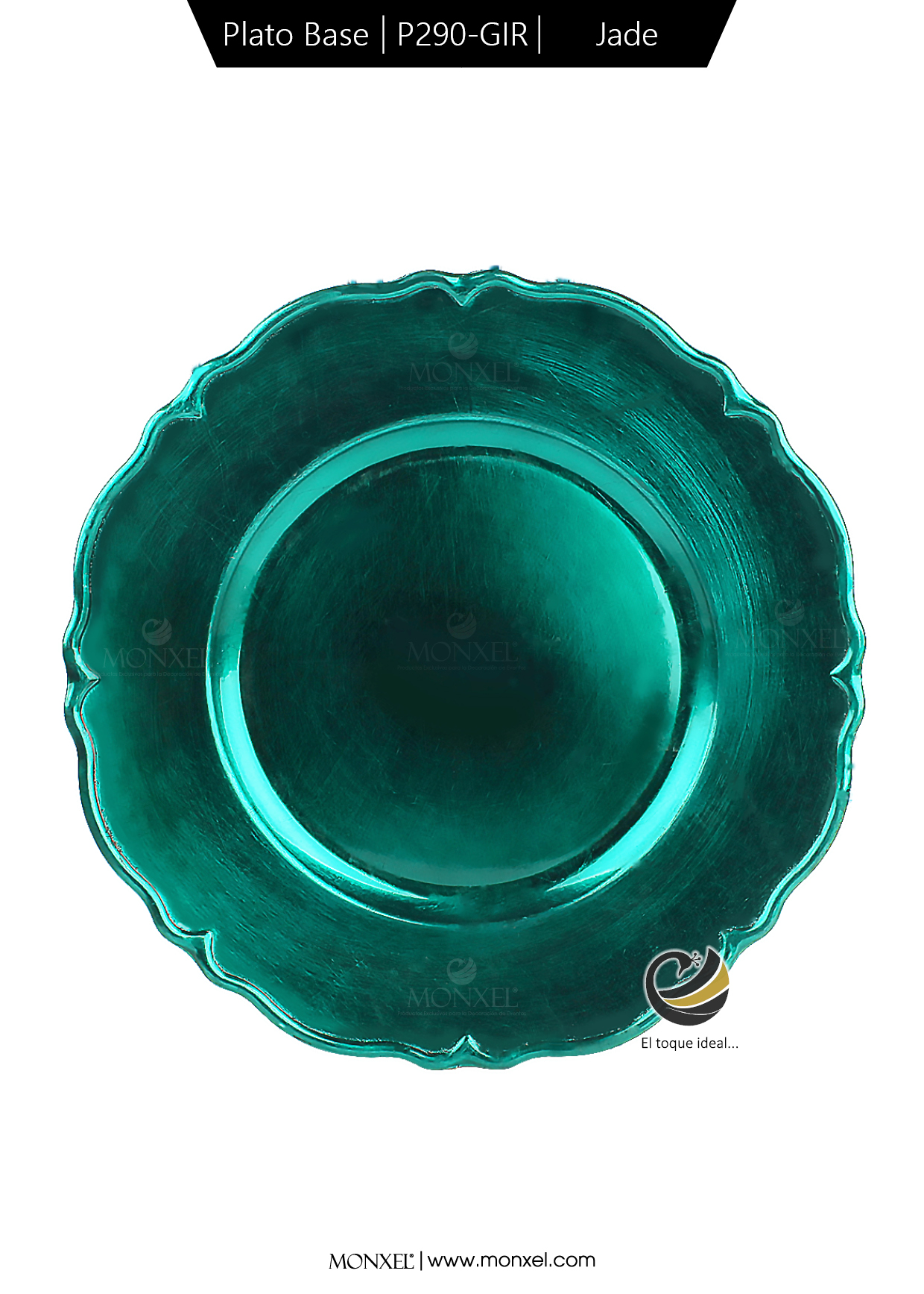 Plato Base P290-GIR Jade 33 cm. (Polipropileno)