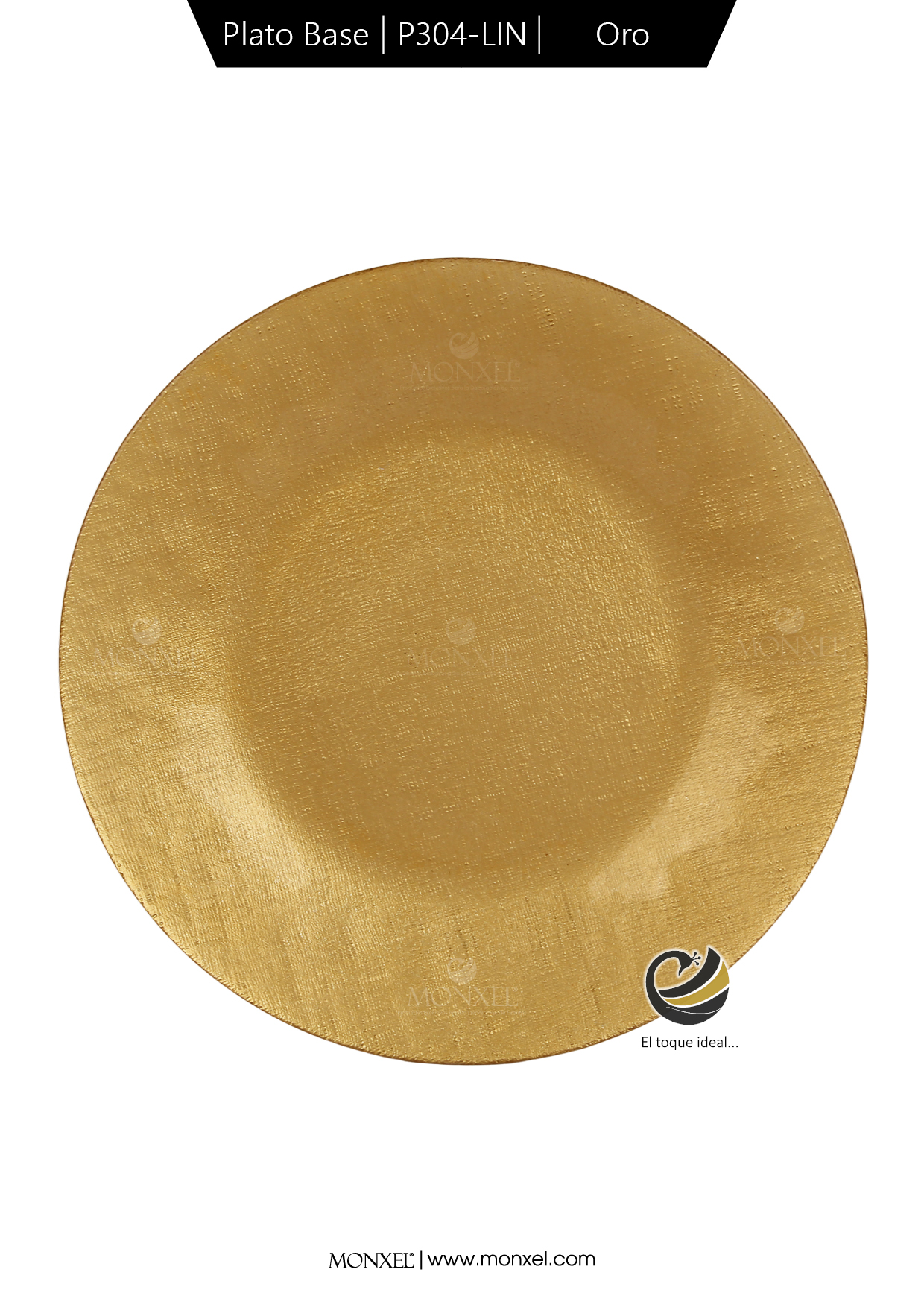 Plato Base P304-LIN Oro 33cm (Cristal)