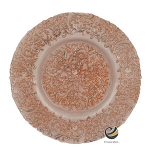 Plato Base P308-RAM Rosa/Oro 32cm (Cristal)