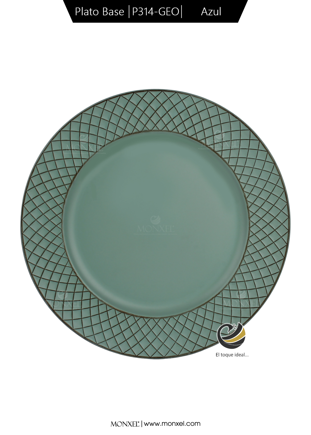 Plato Base P314-GEO Azul 33 cm. (Polipropileno)