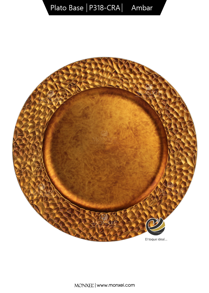 Plato Base P318-CRA Ambar 33 cm. (Polipropileno)