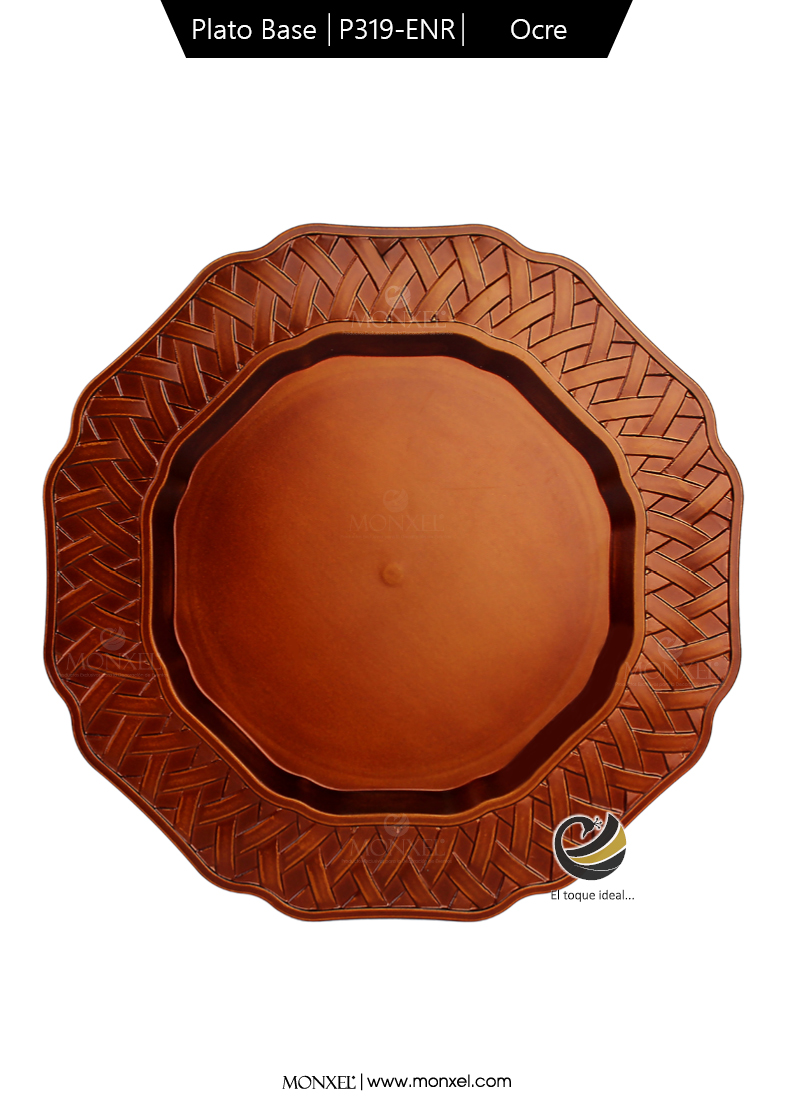 Plato Base P319-ENR Ocre 32 cm. (Polipropileno)