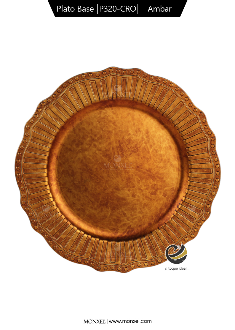 Plato Base P320-CRO Ambar 33 cm. (Polipropileno)