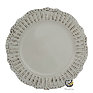 Plato Base P320-CRO Blanco Vintage 33 cm. (Polipropileno)